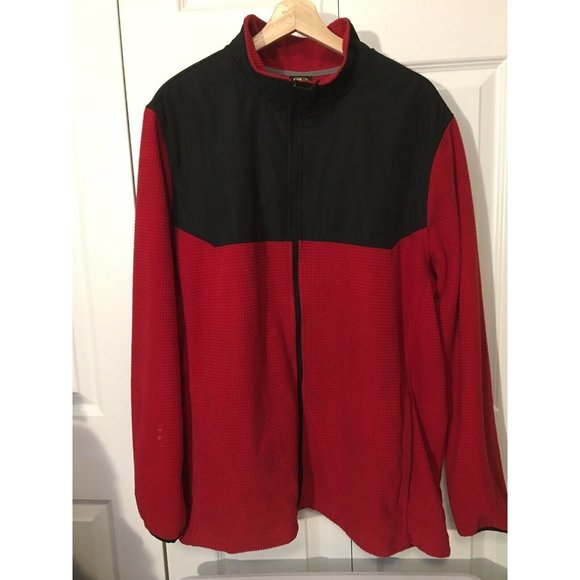Athletic Works Men’s Sz 2XL Runner‎ Jacket Full Zip Black Red - Picture 4 of 7